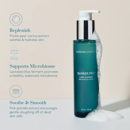 Colorescience Barrier Pro™ 1-Step Cleanser Cleanser available to buy online from RENU Laser & Skin in Mill Bay, BC on Vancouver Island