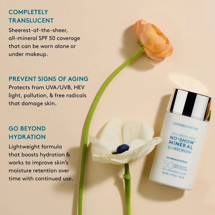Colorescience Triple Protection No-Show Mineral Sunscreen SPF50 Sun Protection available to buy online from RENU Laser & Skin in Mill Bay, BC on Vancouver Island