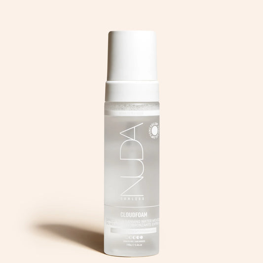 NUDA Cloudfoam - Express Self Tanning Water Mousse Sunless Tanner available to buy online from RENU Laser & Skin in Mill Bay, BC on Vancouver Island